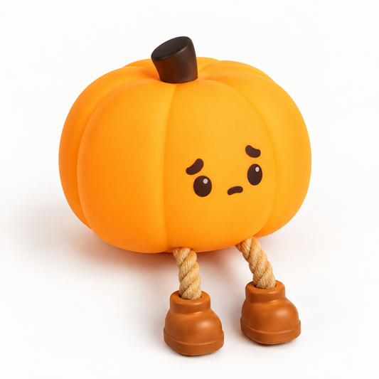 Rechargeable pumpkin character night light front view