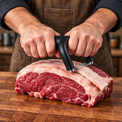 Handheld Meat Fat Trimmer for Camp Kitchen & BBQ Prep