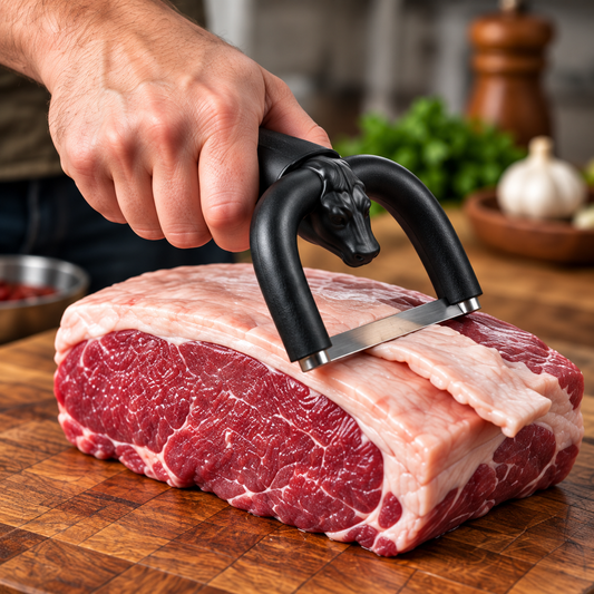 Handheld Meat Fat Trimmer for Camp Kitchen & BBQ Prep