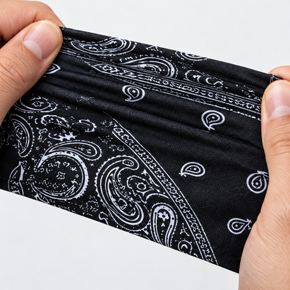 Sweat-Wicking Motorcycle Skull Cap with Adjustable Rear Ties