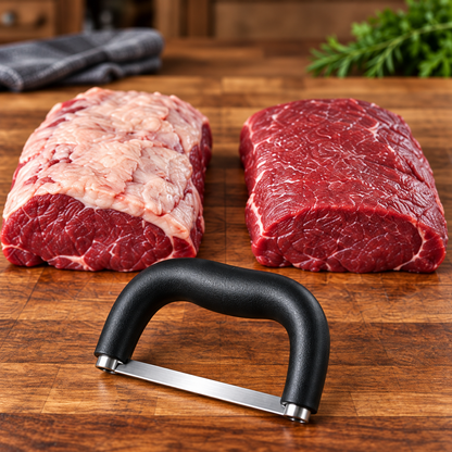 Handheld Meat Fat Trimmer for Camp Kitchen & BBQ Prep