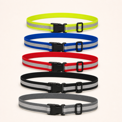Five-belt assorted-color reflective belt set