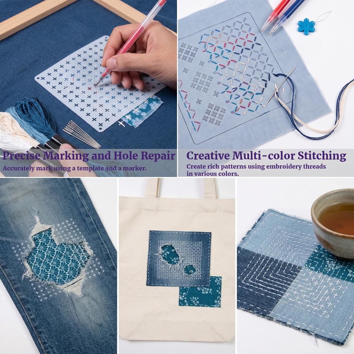 Repair the wear. Keep the story | Sashiko Mending Starter Kit