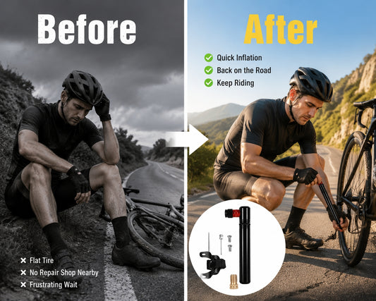 Vendloria Mini Bike Pump – 160 PSI Portable Bicycle Tire Inflator
