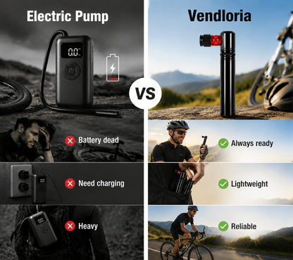 Vendloria Mini Bike Pump – 160 PSI Portable Bicycle Tire Inflator