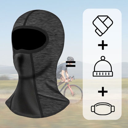 Windproof UV face and neck cover with optional goggles for cycling