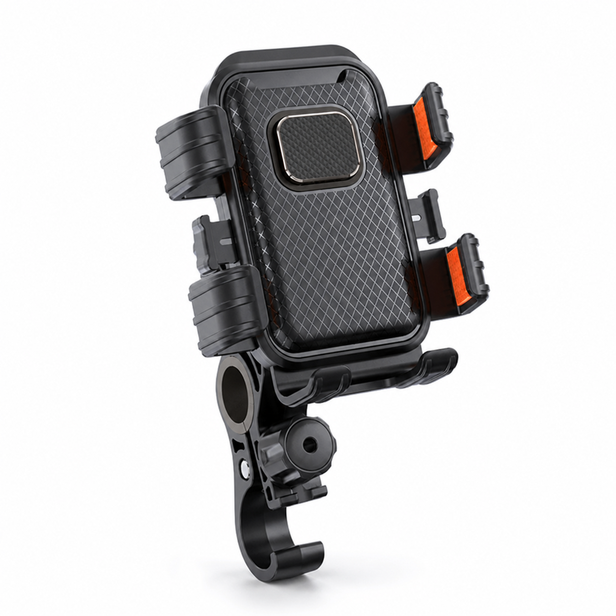 Motorcycle phone mount elevated studio view