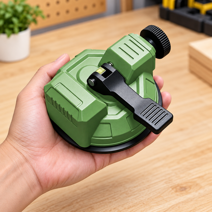 Large single-suction tool shown in hand for scale