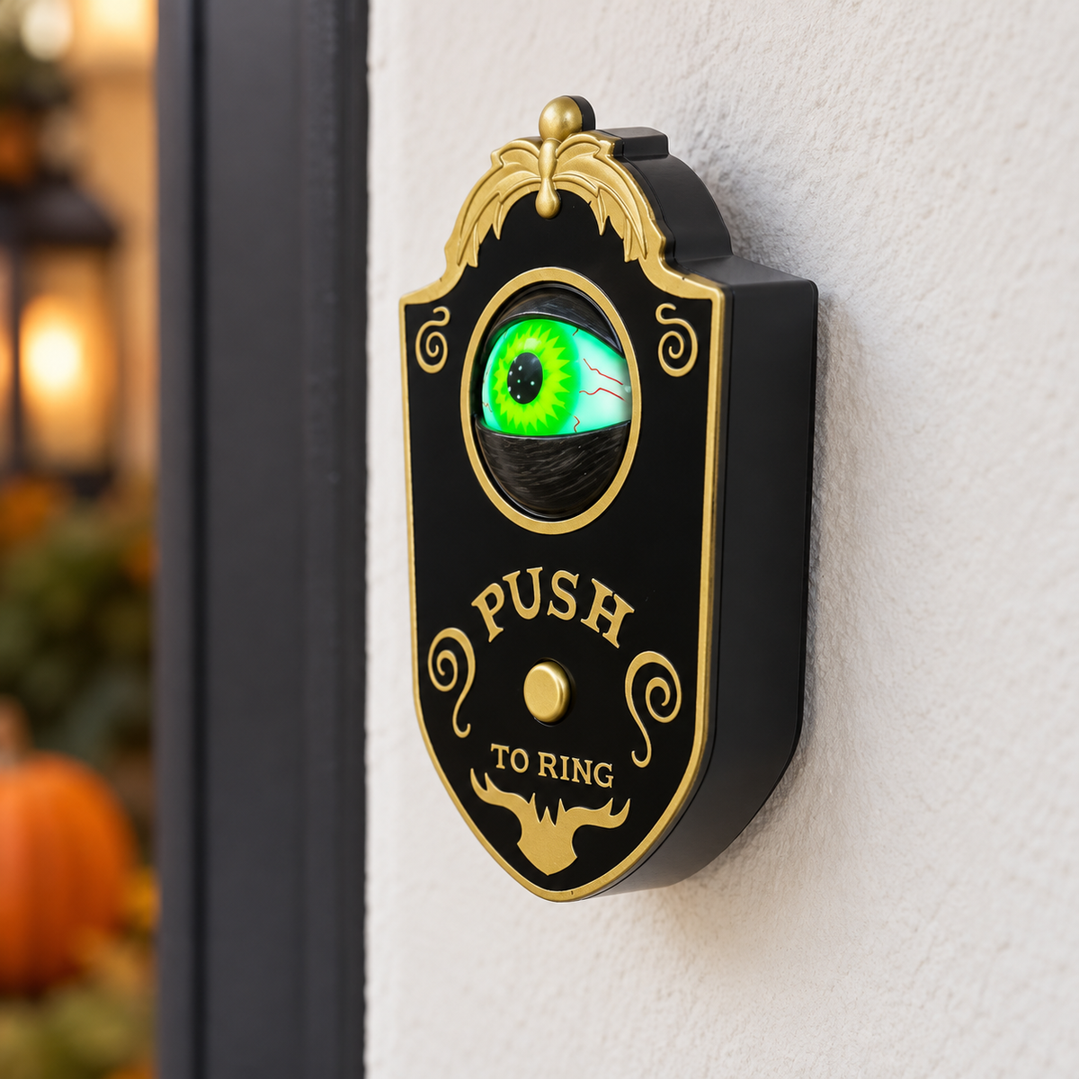 Side profile showing the depth of the eyeball doorbell