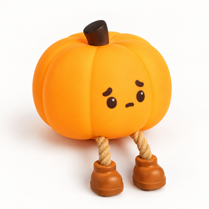 Rechargeable pumpkin character night light front view